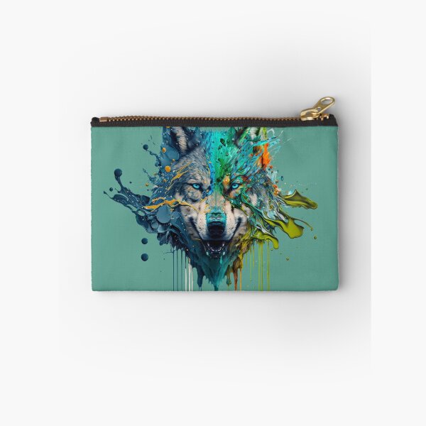 Item preview, Wolf Splash Art: Colorful Fantasy Painting #1 designed and sold by AntielARt.