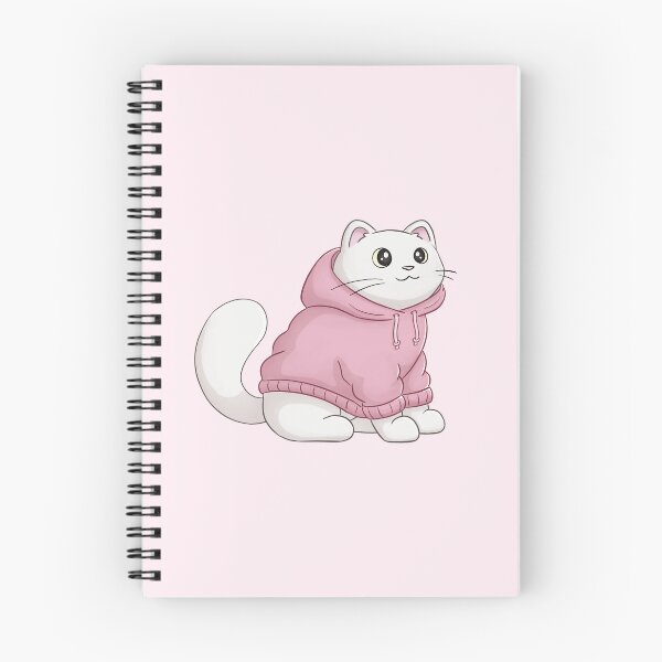 Item preview, White Cat In Pink Hoodie designed and sold by Meowrye.