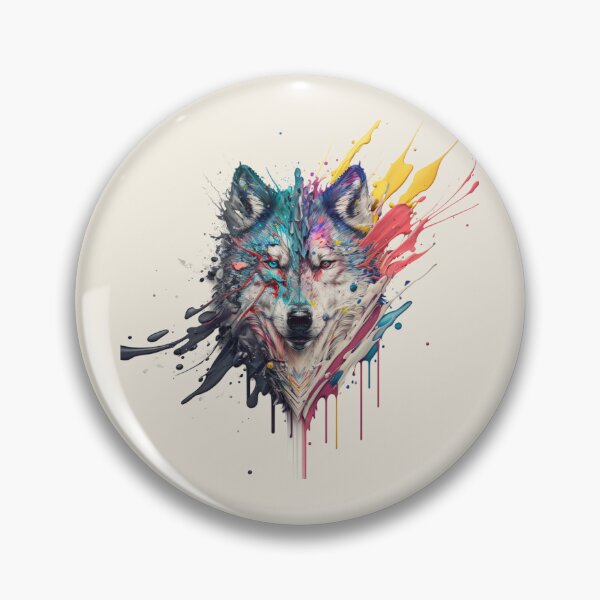 Item preview, Wolf Splash Art: Colorful Fantasy Painting #2 designed and sold by AntielARt.