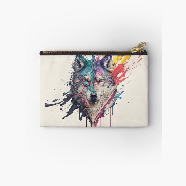 Item preview, Wolf Splash Art: Colorful Fantasy Painting #2 designed and sold by AntielARt.