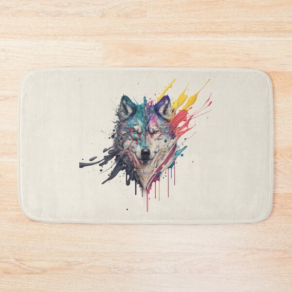 Item preview, Wolf Splash Art: Colorful Fantasy Painting #2 designed and sold by AntielARt.