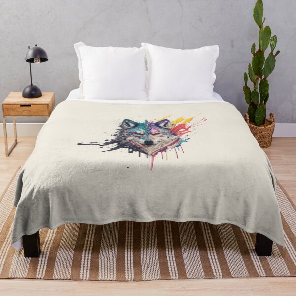 Item preview, Wolf Splash Art: Colorful Fantasy Painting #2 designed and sold by AntielARt.