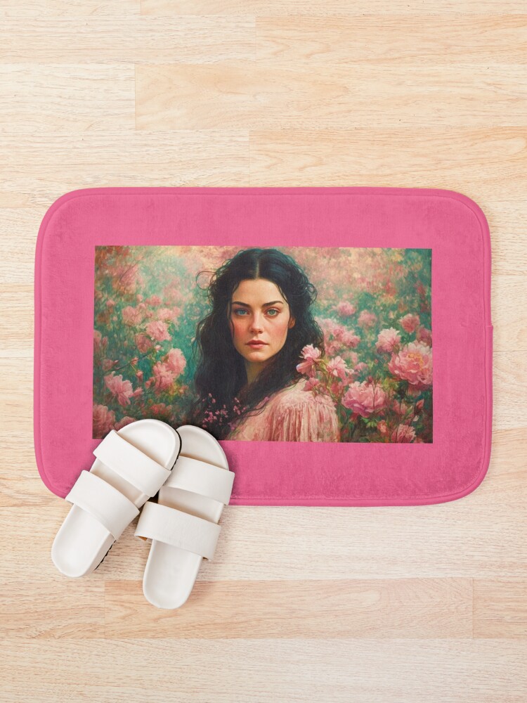Thumbnail 1 of 6, Bath Mat, Spring Portrait designed and sold by HecateBast.
