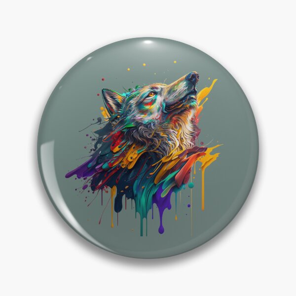 Item preview, Wolf Splash Art: Colorful Fantasy Painting #3 designed and sold by AntielARt.