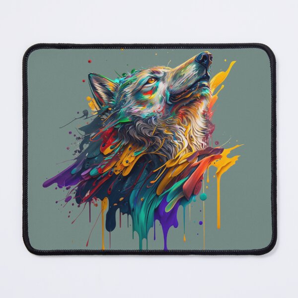 Item preview, Wolf Splash Art: Colorful Fantasy Painting #3 designed and sold by AntielARt.
