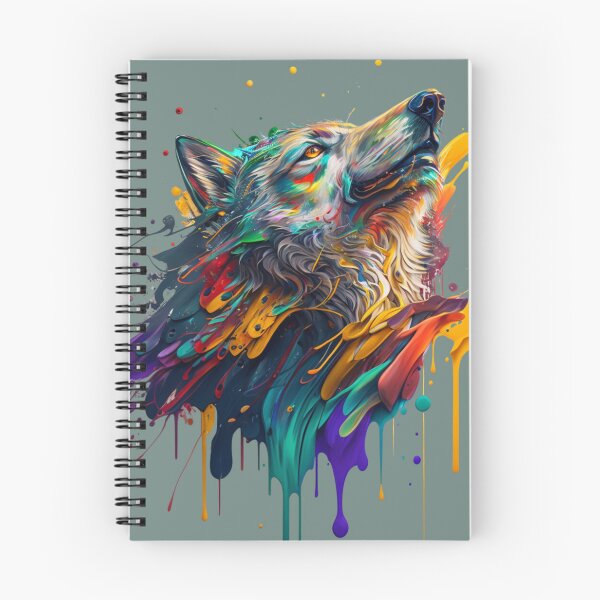 Item preview, Wolf Splash Art: Colorful Fantasy Painting #3 designed and sold by AntielARt.