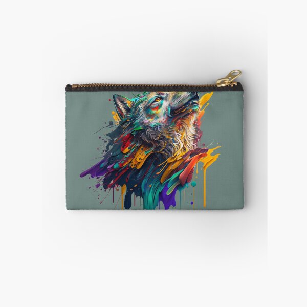 Item preview, Wolf Splash Art: Colorful Fantasy Painting #3 designed and sold by AntielARt.