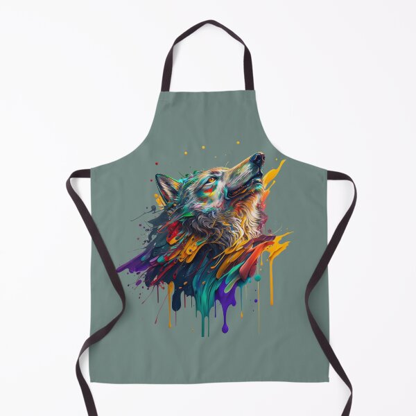 Item preview, Wolf Splash Art: Colorful Fantasy Painting #3 designed and sold by AntielARt.