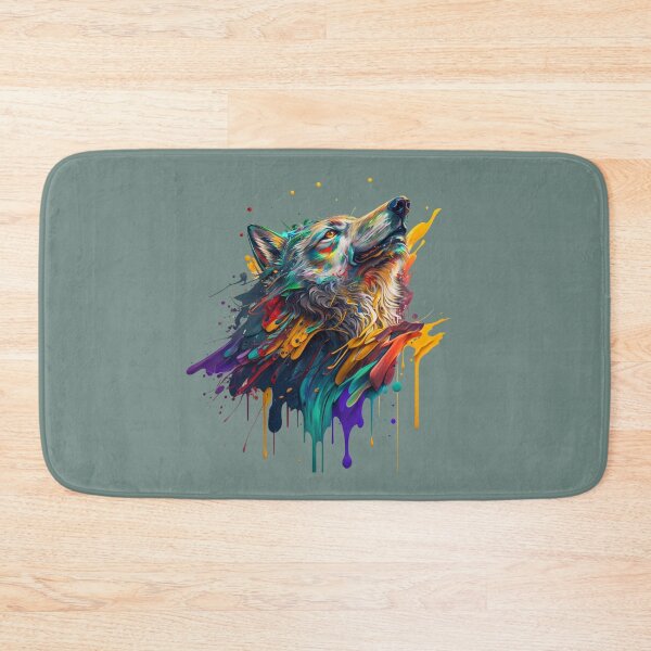 Item preview, Wolf Splash Art: Colorful Fantasy Painting #3 designed and sold by AntielARt.