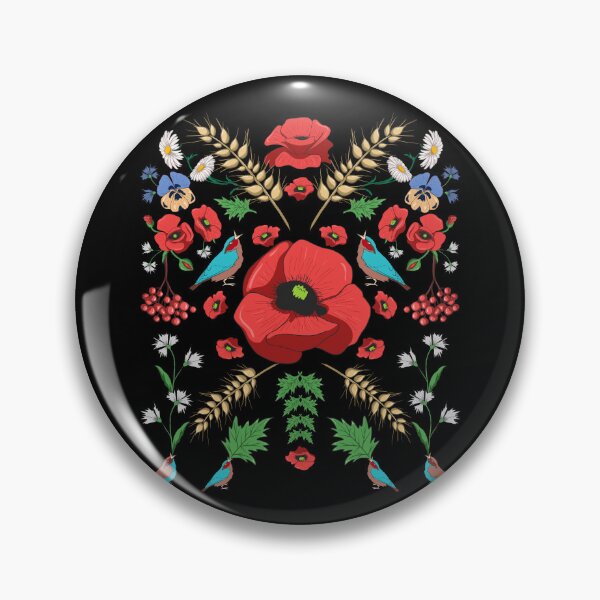 Item preview, Red Poppies & Birds Ukraine Floral Ukrainian Vyshyvanka designed and sold by r-silver.