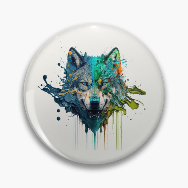 Item preview, Wolf Splash Art: Colorful Fantasy Painting #4 designed and sold by AntielARt.