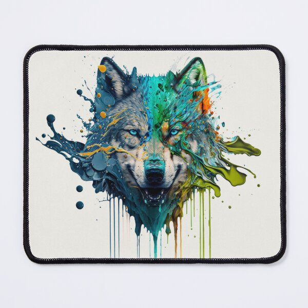 Item preview, Wolf Splash Art: Colorful Fantasy Painting #4 designed and sold by AntielARt.