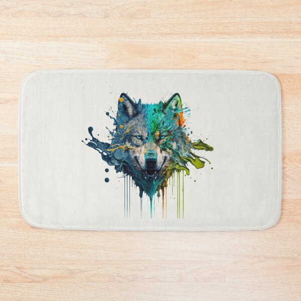 Item preview, Wolf Splash Art: Colorful Fantasy Painting #4 designed and sold by AntielARt.