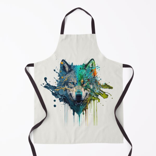 Item preview, Wolf Splash Art: Colorful Fantasy Painting #4 designed and sold by AntielARt.
