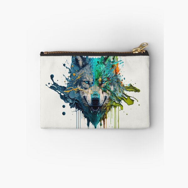 Item preview, Wolf Splash Art: Colorful Fantasy Painting #4 designed and sold by AntielARt.