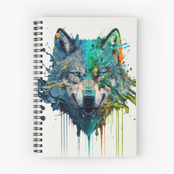Item preview, Wolf Splash Art: Colorful Fantasy Painting #4 designed and sold by AntielARt.