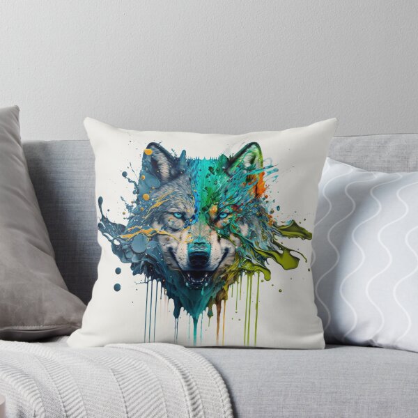 Item preview, Wolf Splash Art: Colorful Fantasy Painting #4 designed and sold by AntielARt.