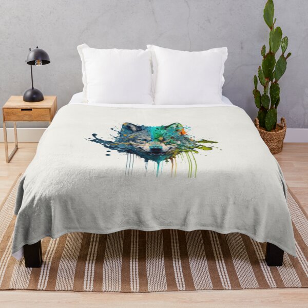 Item preview, Wolf Splash Art: Colorful Fantasy Painting #4 designed and sold by AntielARt.