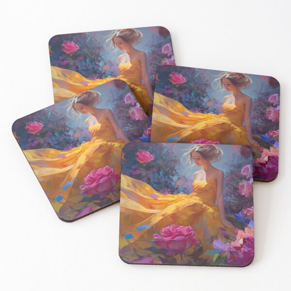 Item preview, Beautiful girl dancing in the garden designed and sold by Red Witch Art.