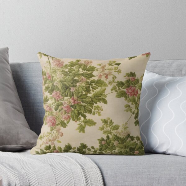Item preview, Throw Pillow With Beautiful Floral Pattern - Granny Chic Home Decor designed and sold by Sowari-Pillows.