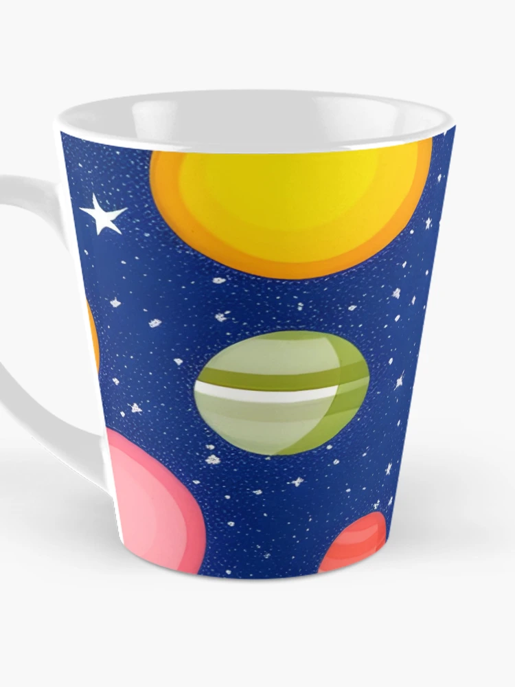 Thumbnail 3 of 4, Coffee Mug, Happy planets pattern designed and sold by Randy403.