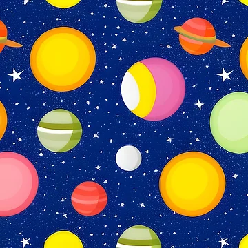 Artwork thumbnail, Happy planets pattern by Randy403