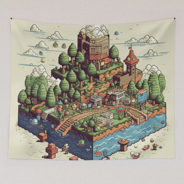 Item preview, Retro Pixel World designed and sold by RobotBadGuy0.