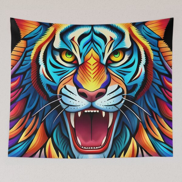 Item preview, Psychedelic tiger designed and sold by Promptfessor.
