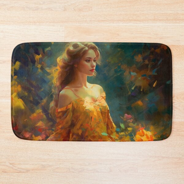 Item preview, Beautiful woman in floral dress designed and sold by Red Witch Art.