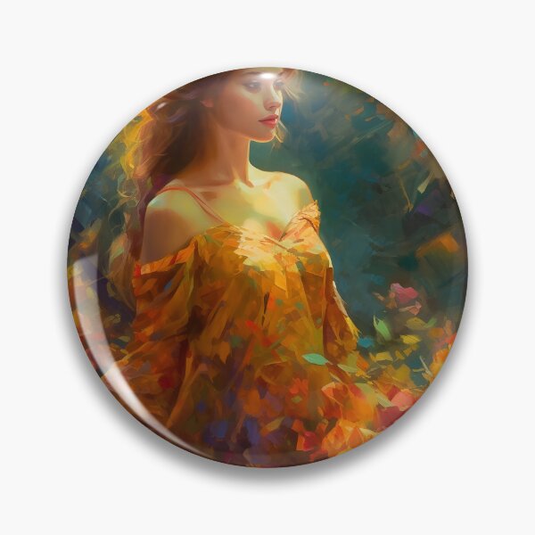 Item preview, Beautiful woman in floral dress designed and sold by Red Witch Art.