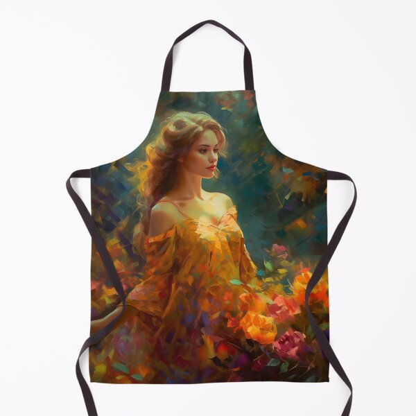 Item preview, Beautiful woman in floral dress designed and sold by Red Witch Art.