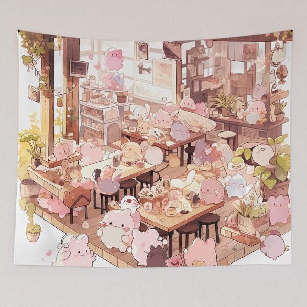 Item preview, Linda fantasía chibi anime café designed and sold by HeartsandLines.