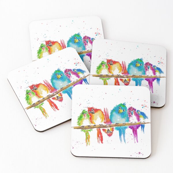 Item preview, Colorful birds 1 oblique 10CP6095 designed and sold by CorneliaPilz.