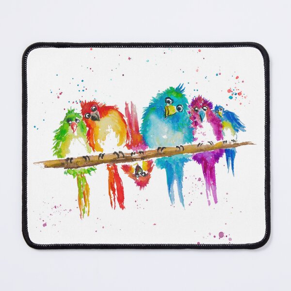 Item preview, Colorful birds 1 oblique 10CP6095 designed and sold by CorneliaPilz.