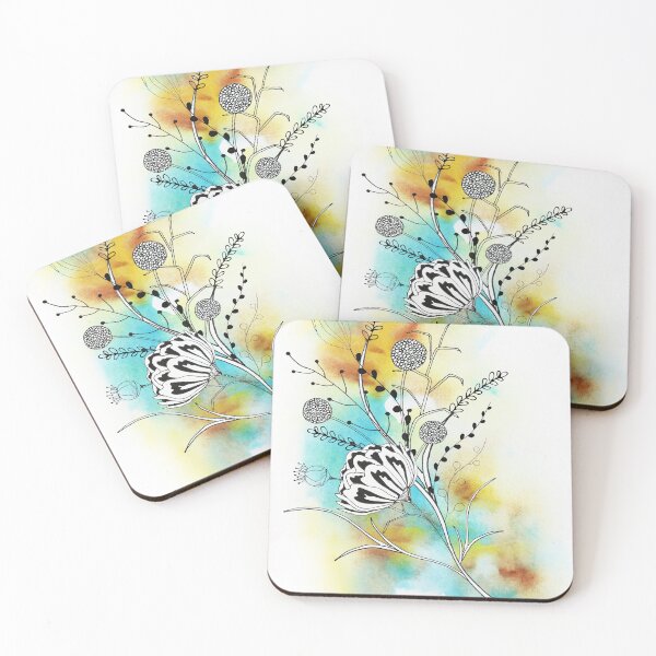 Item preview, Teal and Rust Floral design designed and sold by TwistedGypsy.