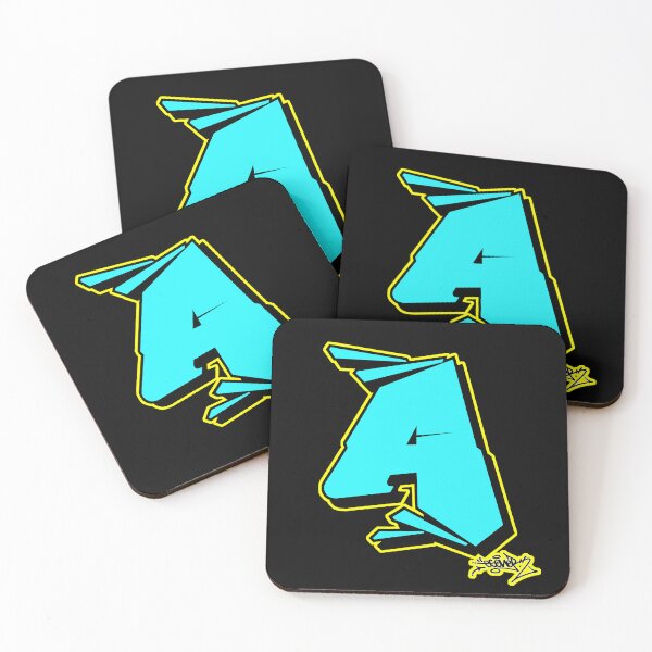 Item preview, BLUE LETTER A BY ESONE URBAN GRAFFITI STREET STYLE  designed and sold by GraffitiBomberZ.