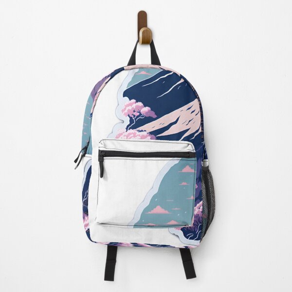 Item preview, Adorable Watercolour Effect of Japanese Cherry Blossoms 3D Vector Art of Mount Fuji and Japanese Temples designed and sold by RedArtG09.