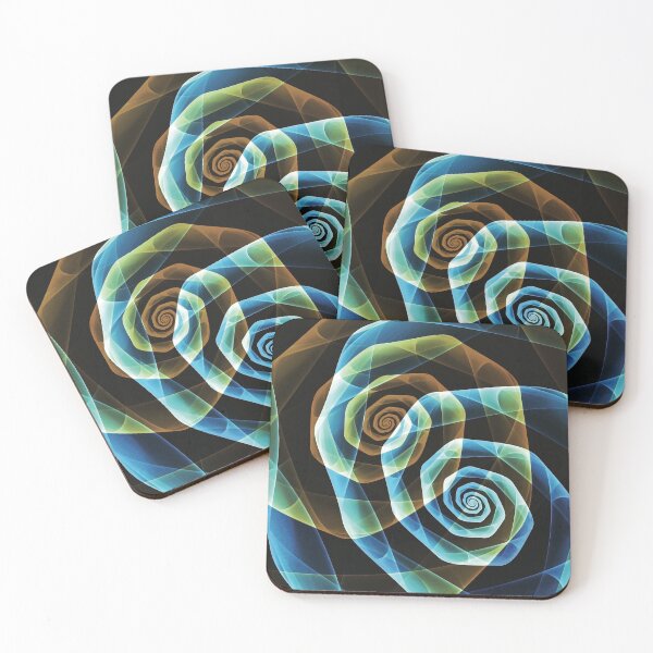 Item preview, Abstract Blue Spirals Fractal Design designed and sold by origoo.