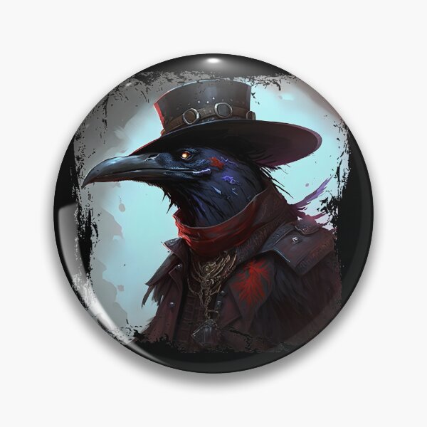 Artikelvorschau, Raven Renaissance: A Cool Comic Portrait of a Raven Head in Renaissance Attire entworfen und verkauft von MLArtifex.