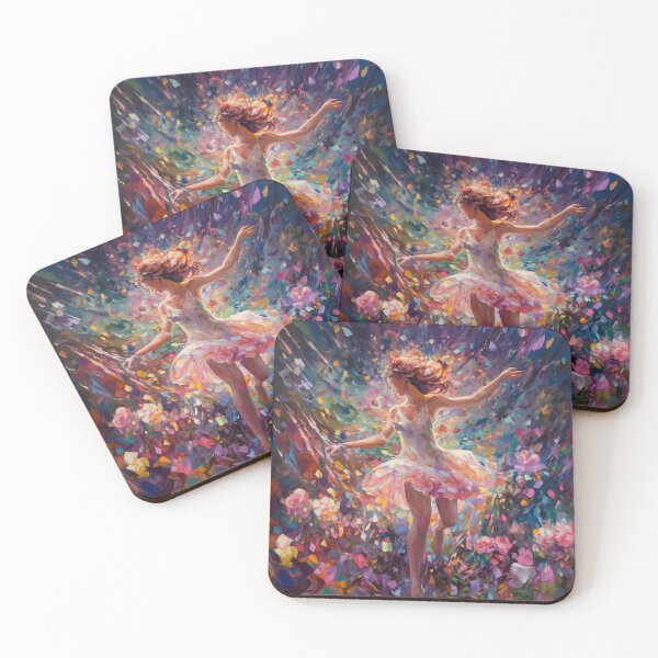 Item preview, Dreamy floral fairy dancing designed and sold by Red Witch Art.