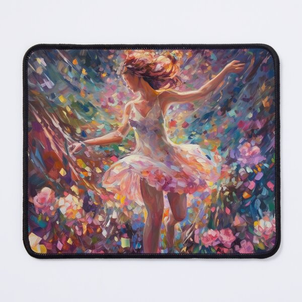 Item preview, Dreamy floral fairy dancing designed and sold by Red Witch Art.
