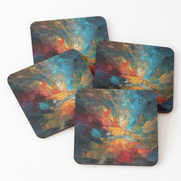 Item preview, Energy Burst: Orange and Blue Abstract Oil Painting designed and sold by Paintings By Simon .