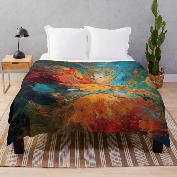 Item preview, Energy Burst: Orange and Blue Abstract Oil Painting designed and sold by Paintings By Simon .