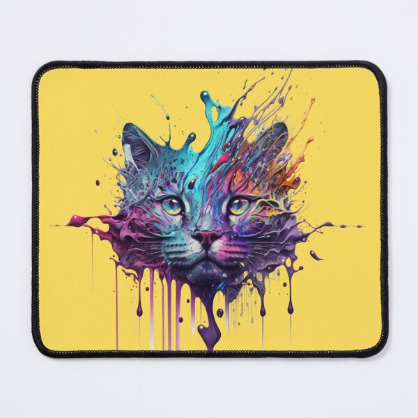 Item preview, Cat Splash Art: Playful Fantasy Portrait #3 designed and sold by AntielARt.