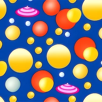 Artwork thumbnail, Happy planets pattern by Randy403