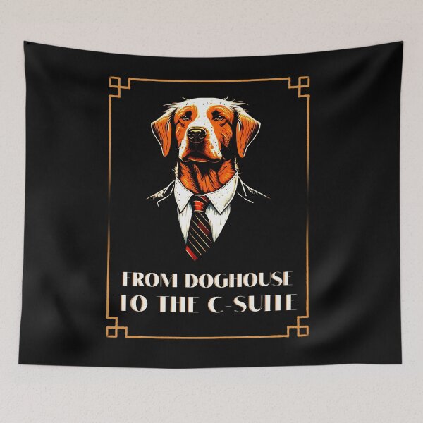 Item preview, Get Inspired by this Ambitious Pooch in a Suit Print Art. designed and sold by GiveMeMood.