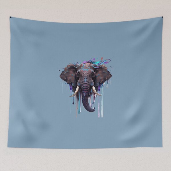 Aperçu de l'œuvre Éléphant Splash Art : Majestic Fantasy Visualization #1 créée et vendue par AntielARt.