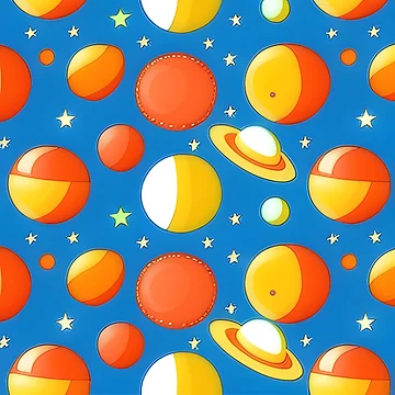 Artwork thumbnail, Happy planets pattern by Randy403