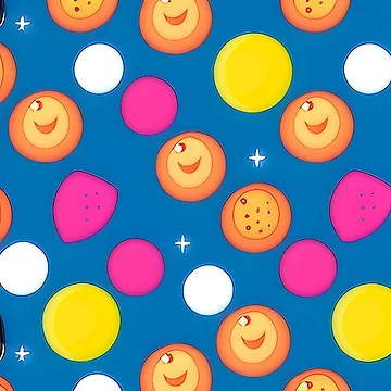 Artwork thumbnail, Happy planets pattern by Randy403