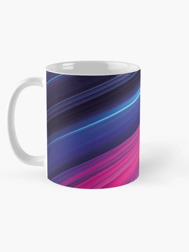 Thumbnail 5 of 6, Coffee Mug, Dynamic Multi Colored Wave Pattern designed and sold by FutureVisuals.
